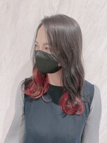 リー 京橋(Lee)&nbsp;店長今里☆グレーとインナーカラーピンク☆