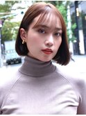 似合わせカット小顔前髪マチルダボブピンクベージュ1006