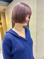 ヘアー アイス ルーチェ(HAIR ICI LUCE) ボブミニボブラベンダーカラーピンクパープル/中西