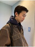 刈らない七三分け