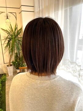 ベルメール ヘアー(Belle mer hair) ナチュラルブラウン マロンベージュ レイヤーボブ