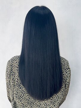 アイティーバイアルバム 松戸店(IT by ALBUM) アッシュブラックブルーグレージュレイヤーロング_ba484021