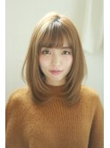 小顔　ひし形　ミディアムレイヤー  新宿　