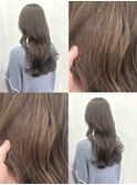 イエべブルベ夏ブリーチ無しWカラー透明感モカグレージュ