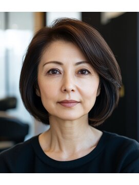 ルシードスタイル アウラ 松戸市五香(LUCIDO STYLE Aura) 大人ボブ50代【松戸#五香#白髪染め#カラー#髪質改善】