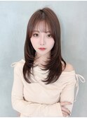 顔周り/小顔/レイヤー/髪質改善/韓国風巻き/ミルクティー/札幌