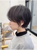ショート/オリーブカラー/髪質改善/白髪ぼかし/小顔