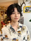 ミディアムウルフボブショートボブグレージュハンサムショート