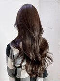 ロング韓国ヘア顔周りレイヤーココアベージュ_ba571471
