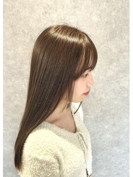 アーサス バイ ヘッドライト 長岡店(ursus by HEADLIGHT) ブリーチなし透明感ミルクティーグレージュイメチェン韓国ロング