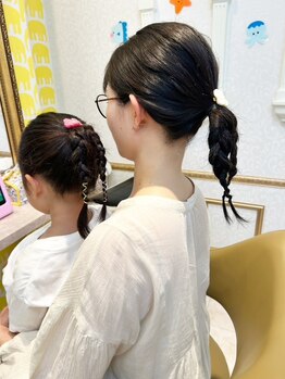 ヘアーパーティーキッズ(hair party kids)の写真/家族みんなで楽しめる！親子カットで大人カットも◎ お父さん、お母さんも一緒に満足の仕上がり♪