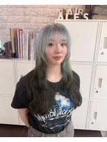 ヘアー アレス(hair ales)&nbsp;ケアブリーチ　ルーツカラー　エンドカラー