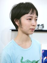 ユーリカ(Eurica)&nbsp;耳かけショート/丸みショート/オリーブカラー/堀江美容室/Eurica