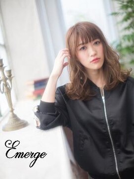 エマージュ 藤沢(Emerge) 伸ばしかけ波パーマ[イルミナカラー/デジタルパーマ]