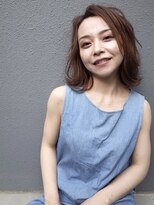 インデックスヘアソア(in'dex hair soar)&nbsp;耳かけイメチェンスタイルフォギーベージュウェーブパーマ錦糸町