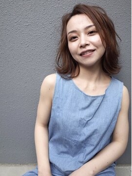 インデックスヘアソア(in'dex hair soar) 耳かけイメチェンスタイルフォギーベージュウェーブパーマ錦糸町