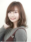大人可愛いくびれ外はねボブ
