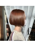 【favori  自由が丘】オレンジカラー × 切りっ放しボブ！