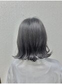 シルバーアッシュ 外ハネボブ 結べるボブ kf