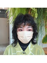 アクセヘアー 町田(acce hair)&nbsp;ミディアムウルフのウェーブパーマ