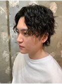 メンズマッシュパーマ波巻ツイストスパイラルパーマ札幌大通
