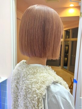 ゲーム バイ アランスミシー 横浜(GAME by Alan Smithee) ダブルカラーオレンジベージュカラーケアブリーチ韓国ハイトーン