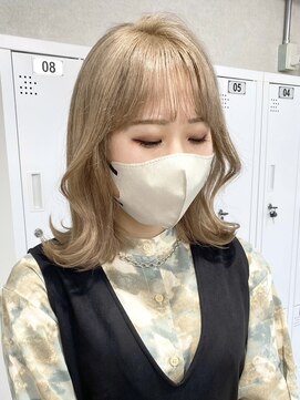 ムク 横浜店(muku) ミルクティーベージュダブルカラーインナーカラーケアブリーチ