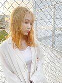 ブロンド×ミディアム【Ifh本店高崎/高崎市/高崎イオン近く】