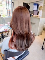 ブルー(BLUE)&nbsp;《Blue・鈴木》#インナーカラー#アプリコットオレンジ