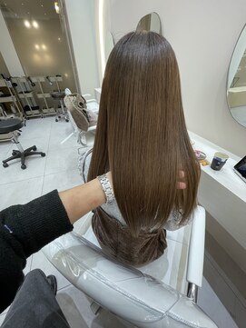 ジーナ 京都駅前(Zina) ダブルカラーで透明感ベージュ【髪質改善/ブリーチなし】