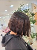 切りっぱなしボブ