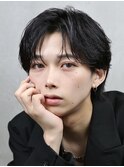 シースルーセンターパート ダウンパーマ