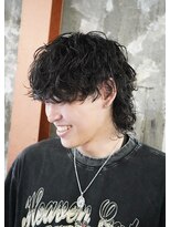 エイド 渋谷(aid)&nbsp;波巻きパーマ×ウルフ