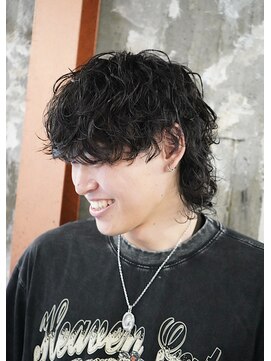 エイド 渋谷(aid) 波巻きパーマ×ウルフ