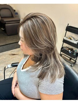 ブレンド 渋谷(BLend) 前髪アンブレラカラーこなれミディイメチェンウェーブパーマ