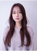 韓国レイヤー顔周りカット透明感カラー髪質改善艶髪シースルー