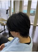 センターパート&ニュアンスパーマ
