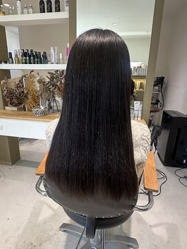 スリー(THREE) 縮毛矯正/イメチェン/ホワイトブロンド/外ハネボブ/美髪/蟹江