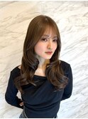 ●レイヤーカット×オリーブベージュ☆大人上品な韓国ヘア