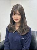 レイヤー　オリーブベージュ　顔まわり　髪質改善　セミロング