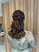 ガリカ 博多(Gallica) <長まなみ/ヘアセット>ゆる感のある編み込みハーフアップ