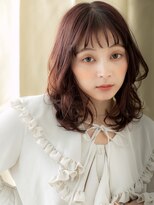 カバーヘアアンドスパ ブリス 浦和(COVER HAIR&SPA bliss) ピンクメッシュブリーチなしくびれレイヤーミディアム20代30代X