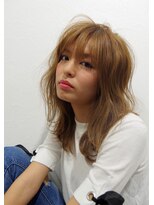 バベル(BABEL Hair Design)&nbsp;【BABEL】ハイトーンカラー+シースルーバング＠大生真吾