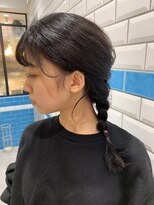 暗髪あか抜けヘアアレンジ新宿