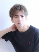ハイミルクティーグレージュショート（ツーブロック刈り上げ）