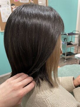 ヘアーディア みどり店(Hair...DiA) ダークグレージュ×ミルクティーイヤリング