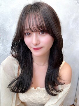 アフロート ルヴア(AFLOAT RUVUA) るなstyle くびれヘア セミロングヘア 20代30代40代