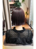 切りっぱなしショートボブ