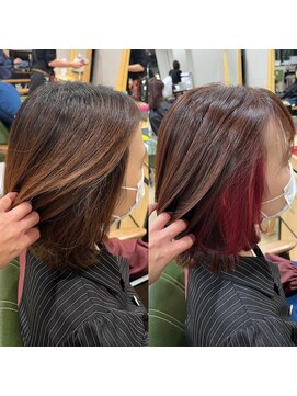 ヘアサロン ナノ(hair salon nano) インナーブリーチ☆ダークチェリー