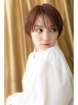 カバーヘア ブリス 志木南口駅前店(COVER HAIR bliss) 暖色系カラー斜めバングマッシュショートTb2志木20代30代40代